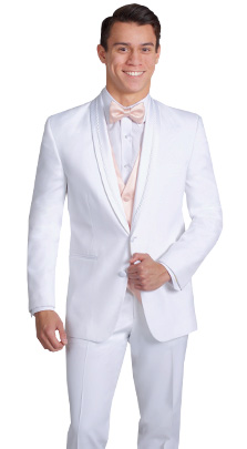 White Braided Lapel Tuxedo